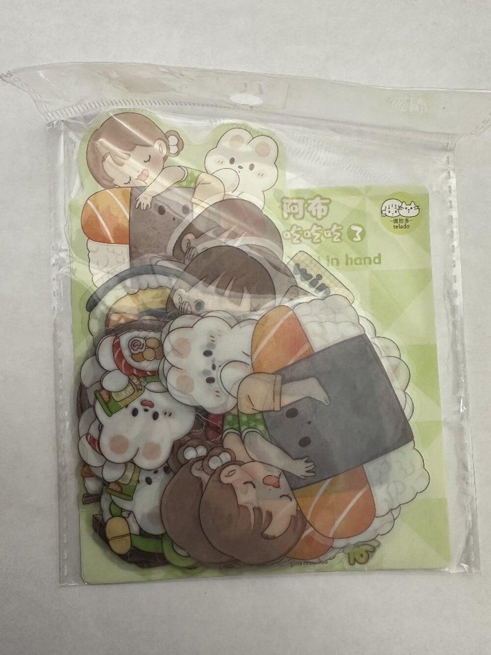 3 For $27 - Telado "Abu Eat Eat Eat 3" Sushi PET Flake Stickers